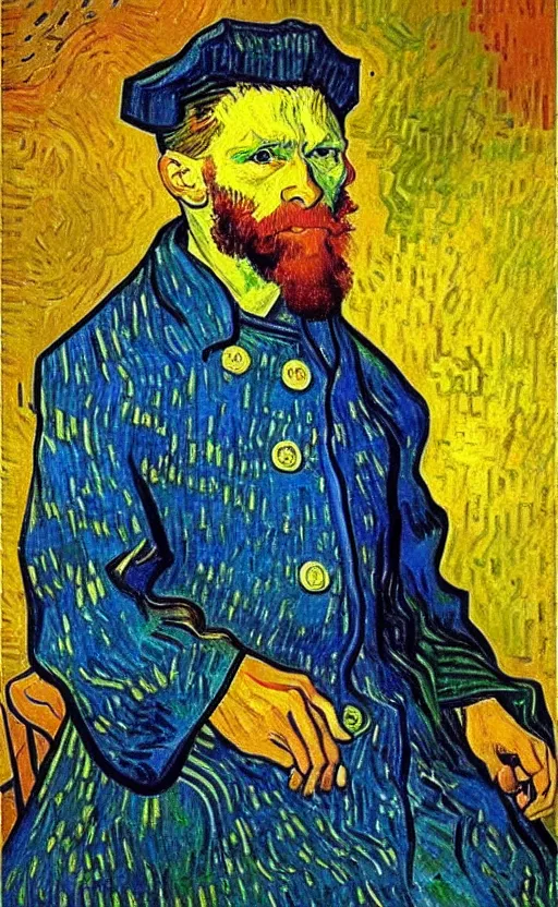 Image similar to detailed expressionist!! oil painting masterpiece portrait of an ancient king!! by van gogh, 8 k resolution, smooth, sharp focus, matte painting, beautiful masterpiece expressionist painting