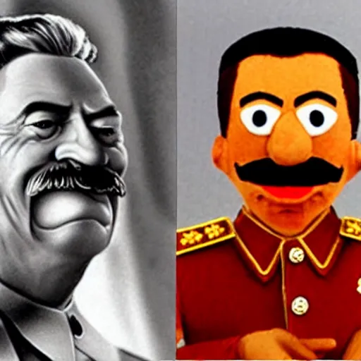 Prompt: stalin as a muppet