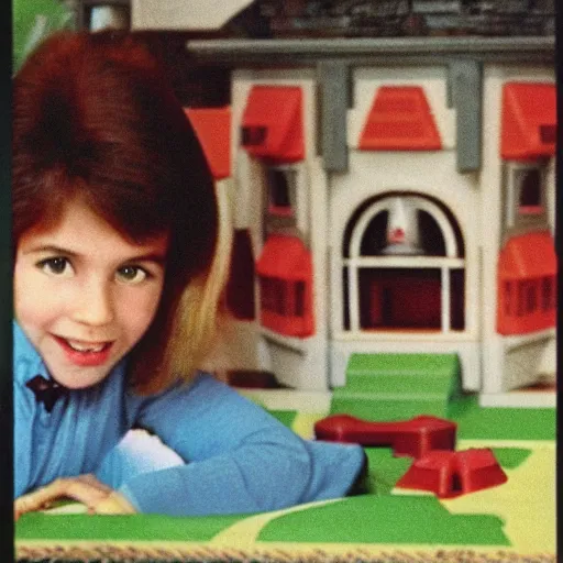 Prompt: screencap from a 1980s toy commercial for The Witcher's Kaer Morhen castle playset