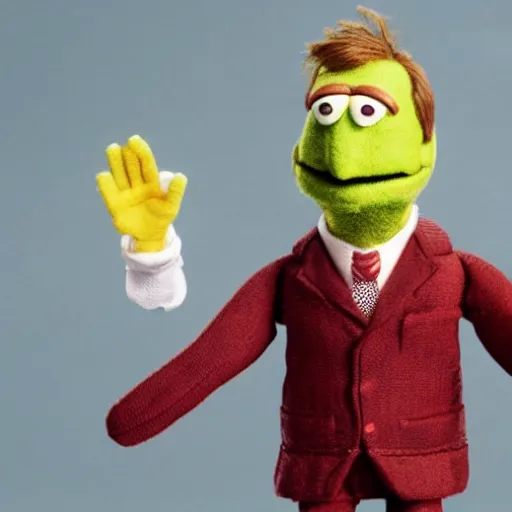 Image similar to bob odenkirk as saul goodman as a muppet