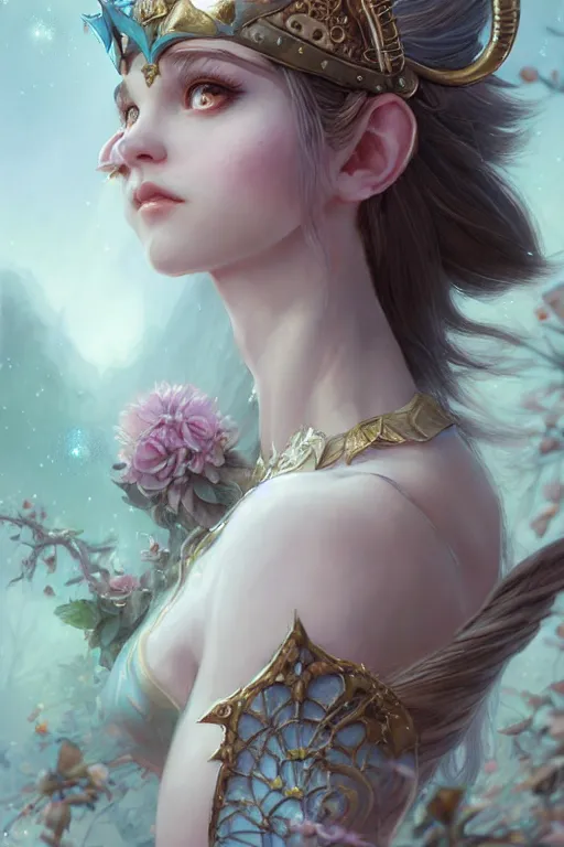 Image similar to fairy princess, highly detailed, d & d, fantasy, highly detailed, digital painting, trending on artstation, concept art, sharp focus, illustration, art by artgerm and greg rutkowski and fuji choko and viktoria gavrilenko and hoang lap