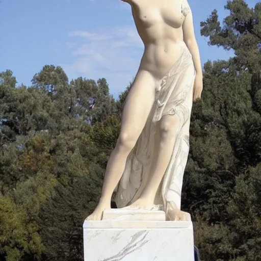 Prompt: a marmor statue of Mila Kunis by Michelangelo