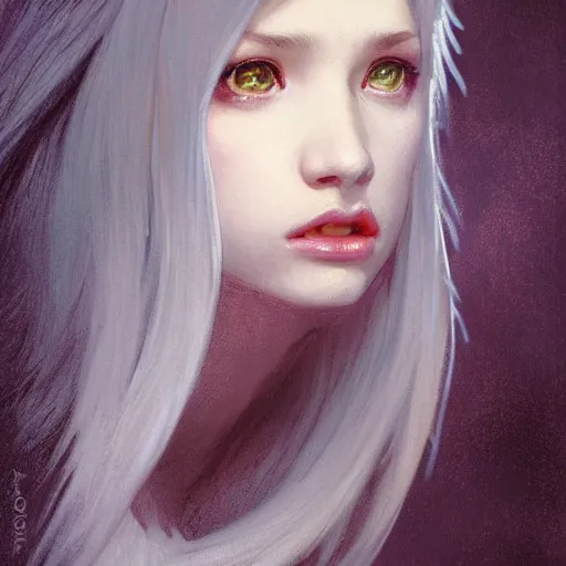 Image similar to angry girl, portrait, ice magic, long face, sharp features, black hair, dark robe, art by artgerm and greg rutkowski and alphonse mucha, trending on artstation, cinematic light, pastel colors, volumetric shading, high radiosity dull skin, global illumination, radiant light, soft light, soft color dodge, subsurface scattering