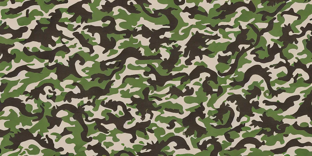 Image similar to medieval dragon camo pattern