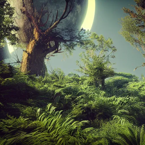 Prompt: forest on alien planet, no man's sky, octane, ultra detailed, 4 k