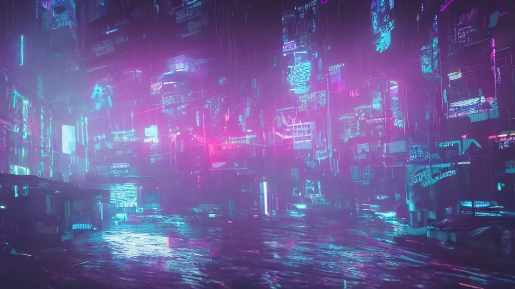 Prompt: glitchcore cyberpunk neon ghosts and spirits floating in a liminal void, volumetric lighting, unreal engine 5, ethereal ghostly atmosphere, photorealistic, vibrant colors, somber melancholic matte painting, hyperrealism, hyperrealistic, cinematic masterpiece, fantasy style 8k ultrahd octane render