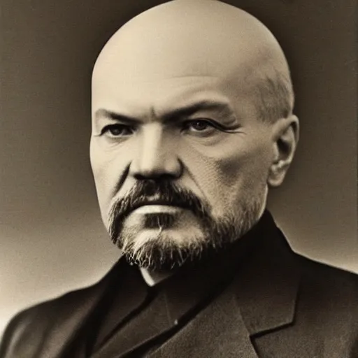 Prompt: beautiful potrait of lenin-cyborg