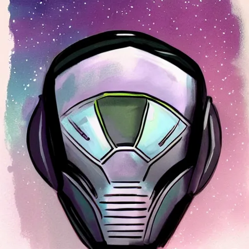 Image similar to symmetrical speed painting of beautiful black alien space armor