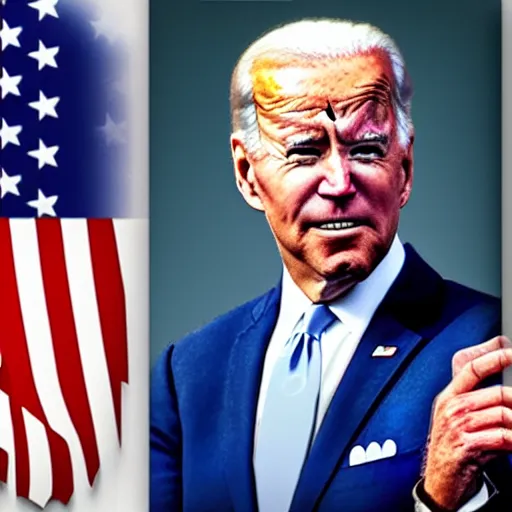 Image similar to joe biden with glowing red eyes, photoshop