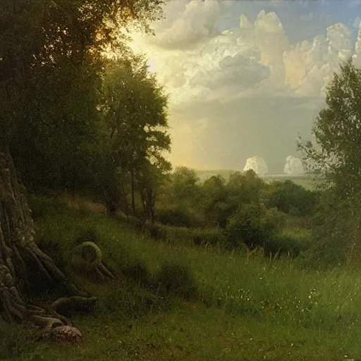 Image similar to The Shire, oil on canvas by Ivan Kramskoi