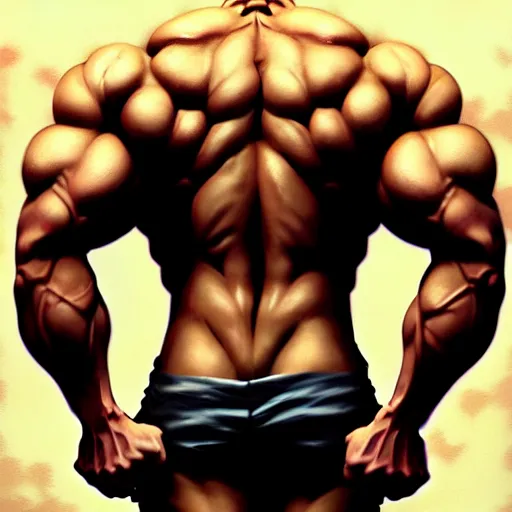 Image similar to bodybuilder covered in scars screenshot anime, shame focus, intricate, illustration, cell shaded, digital painting, highly detailed, concept art, matte, art by ilya kuvshinov and kyoto animation and wlop, anime character by league of legends, riot lol, and greg rutkowski, studio quality, masterpiece