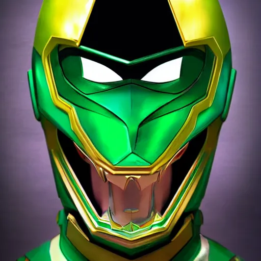Prompt: power rangers green dragonzord by mad dog jones, android jones and lisa james