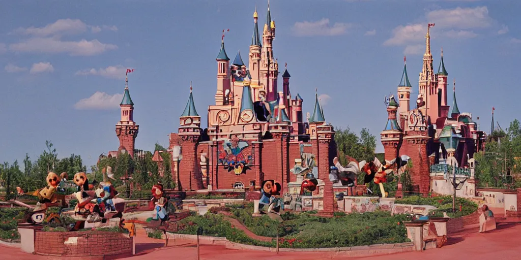 Prompt: soviet - era disney world