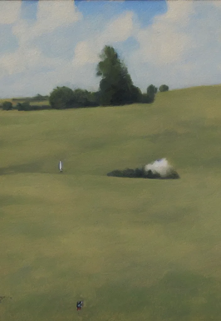 Image similar to rocket, ilsted, oil on canvas