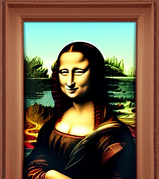 Image similar to the Mona Lisa reimagined as Marilyn Monroe