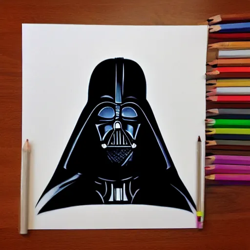 Image similar to Dath Vader kids drawing