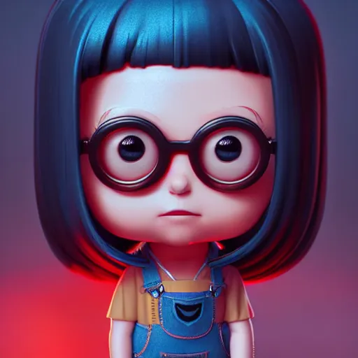 Image similar to minion funko pop, by tom bagshaw and ilya kuvshinov, rtx rendering, octane render 1 2 8 k, maya, extreme high intricate details by wlop, digital anime art by ross tran, medium shot, composition by sana takeda, dramatic lighting by greg rutkowski