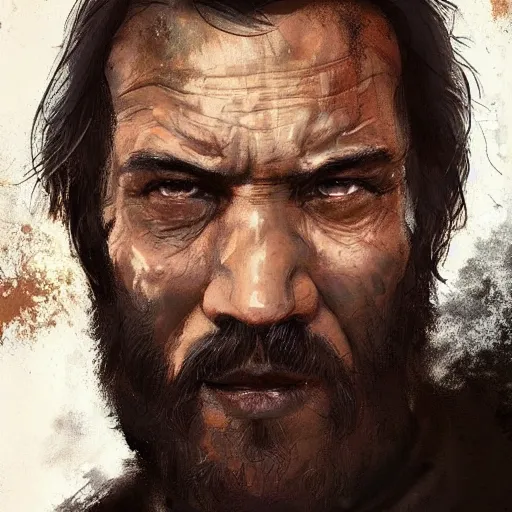 Image similar to portrait of a man by greg rutkowski, samoan features, short black hair, receding hairline, epic beard, tall and strong, father figure vibes, star wars expanded universe, she is about 7 0 years old, wearing tactical gear, digital painting, artstation, concept art, smooth, sharp foccus ilustration, artstation hq