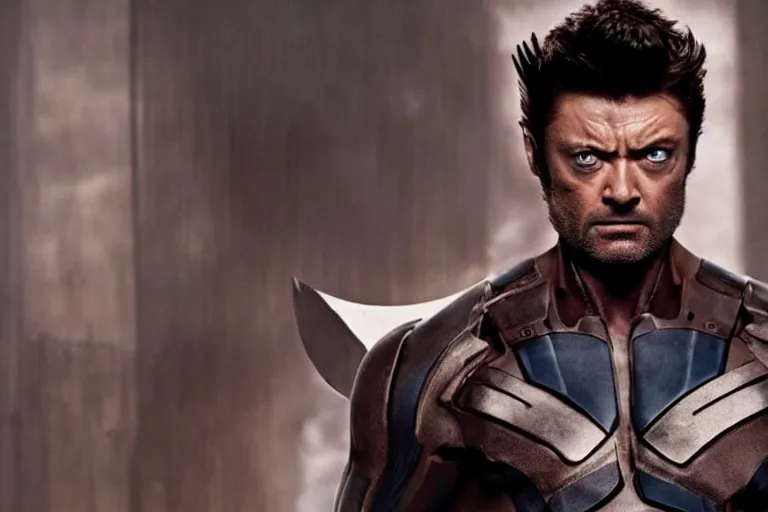 Image similar to film still of Karl Urban as wolverine in new X-men movie, 4k