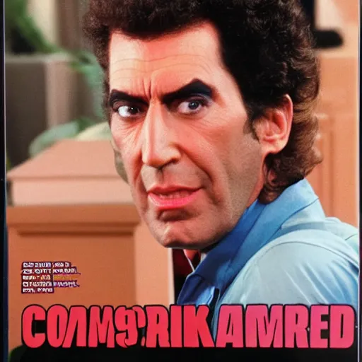 Prompt: cosmo kramer 1 9 8 0 s action figurine magazine ad photo