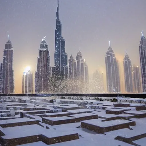 Image similar to snowing in Dubai