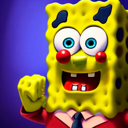 Image similar to perfectly - centered close - up face - portrait of evil spongebob, intricate, elegant, super highly detailed, professional digital painting, artstation, concept art, smooth, sharp focus, no blur, no dof, extreme illustration, unreal engine 5, 8 k, by anne stokes