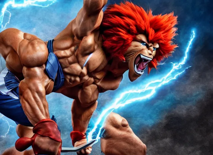 Image similar to thundercats in real life. studio photography picture, realistic