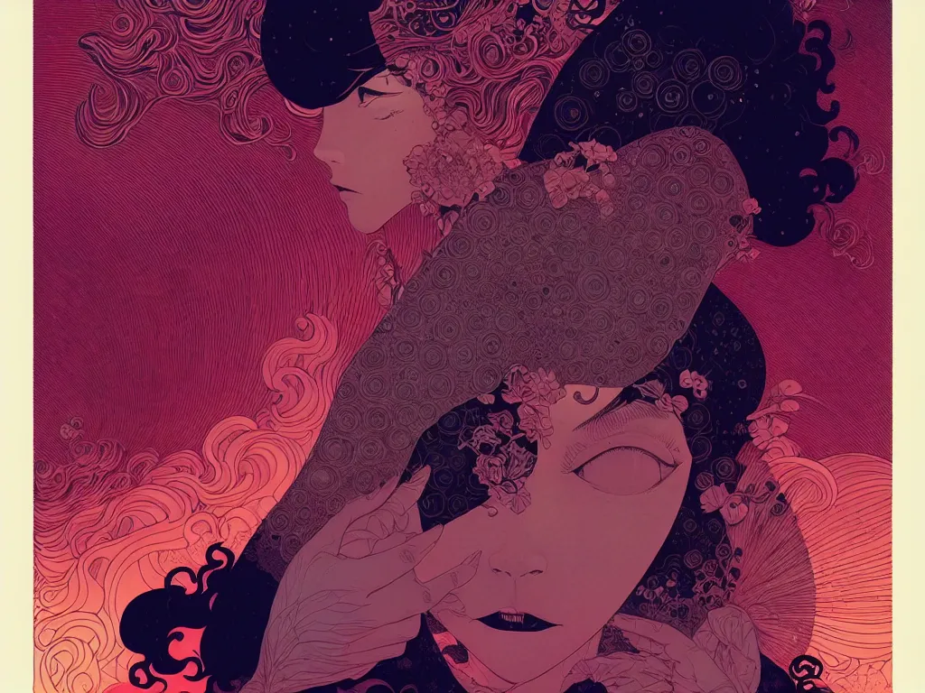 Image similar to beautiful woman by balmy enso, jamie hewlett, nicolas delort, moebius, victo ngai, josan gonzalez, kilian eng