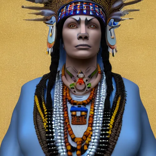 Image similar to mayan priestess, 3 d render, 8 k, sharp focus, realistic