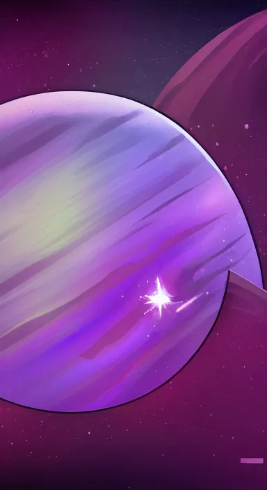 Image similar to layered purple planet space theme, background artwork, digital art, award winning, pixel art