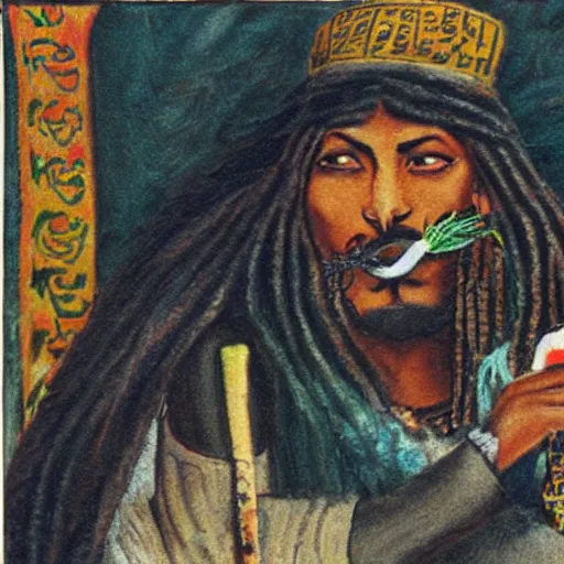 Image similar to ehgyptian mau smoking weed