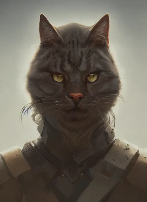 Prompt: a well designed portrait of warrior cat, detailed, realistic, sketch style, artstation, greg rutkowski, 8 k resolution.