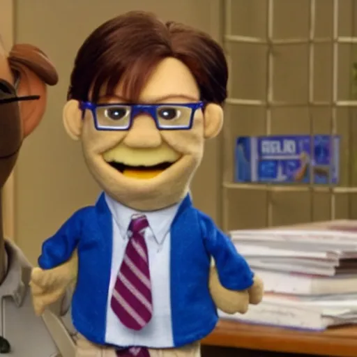 Image similar to dwight schrute as a muppet