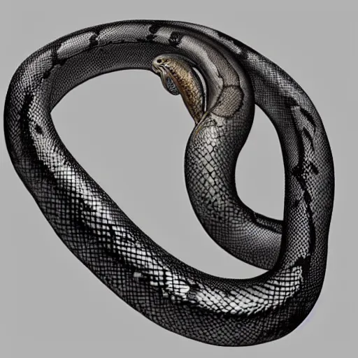 Prompt: hyper realistic photo of a long snake with a snake head, long shot, very accurate coherent image