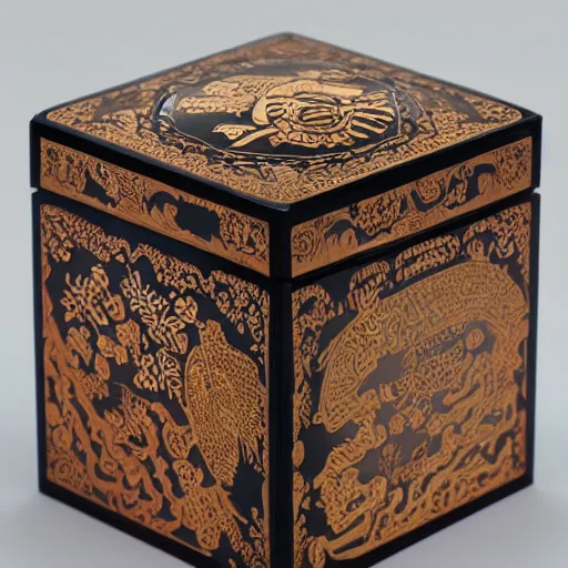 Prompt: ornate japanse box design