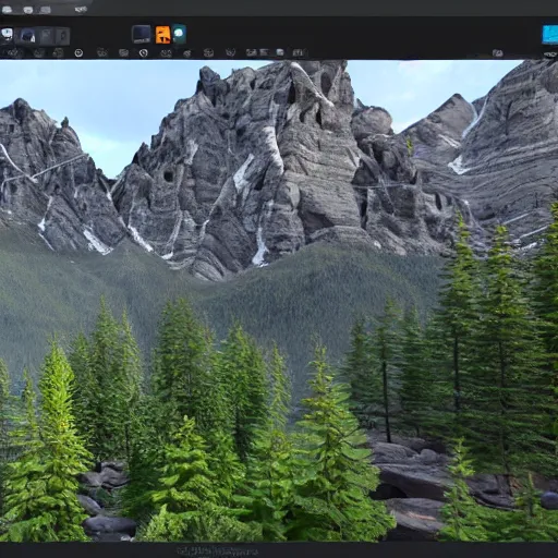 Prompt: rocky mountains, detailed, unreal engine 5