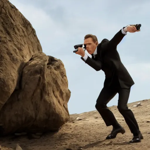 Image similar to Live Action Still of Jerma985 in James Bond, real life, hyperrealistic, ultra realistic, realistic, highly detailed, epic, HD quality, 8k resolution, body and headshot, film still