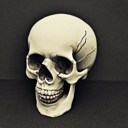 Prompt: skull, style of Emil Melmoth