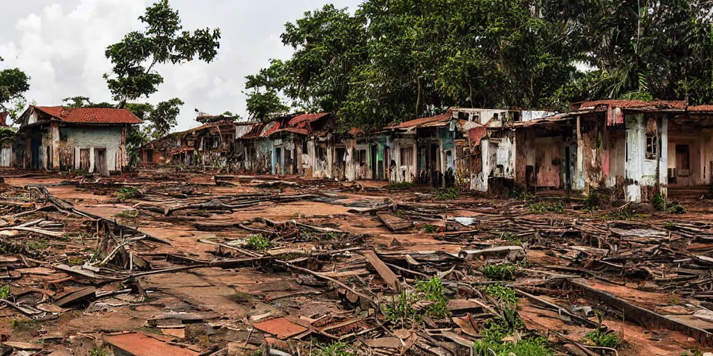 Image similar to abandoned sri lankan city, photograph