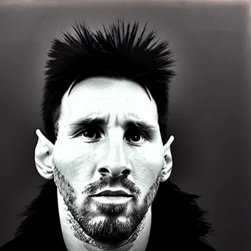 Prompt: a portrait of lionel messi by nobuyoshi araki