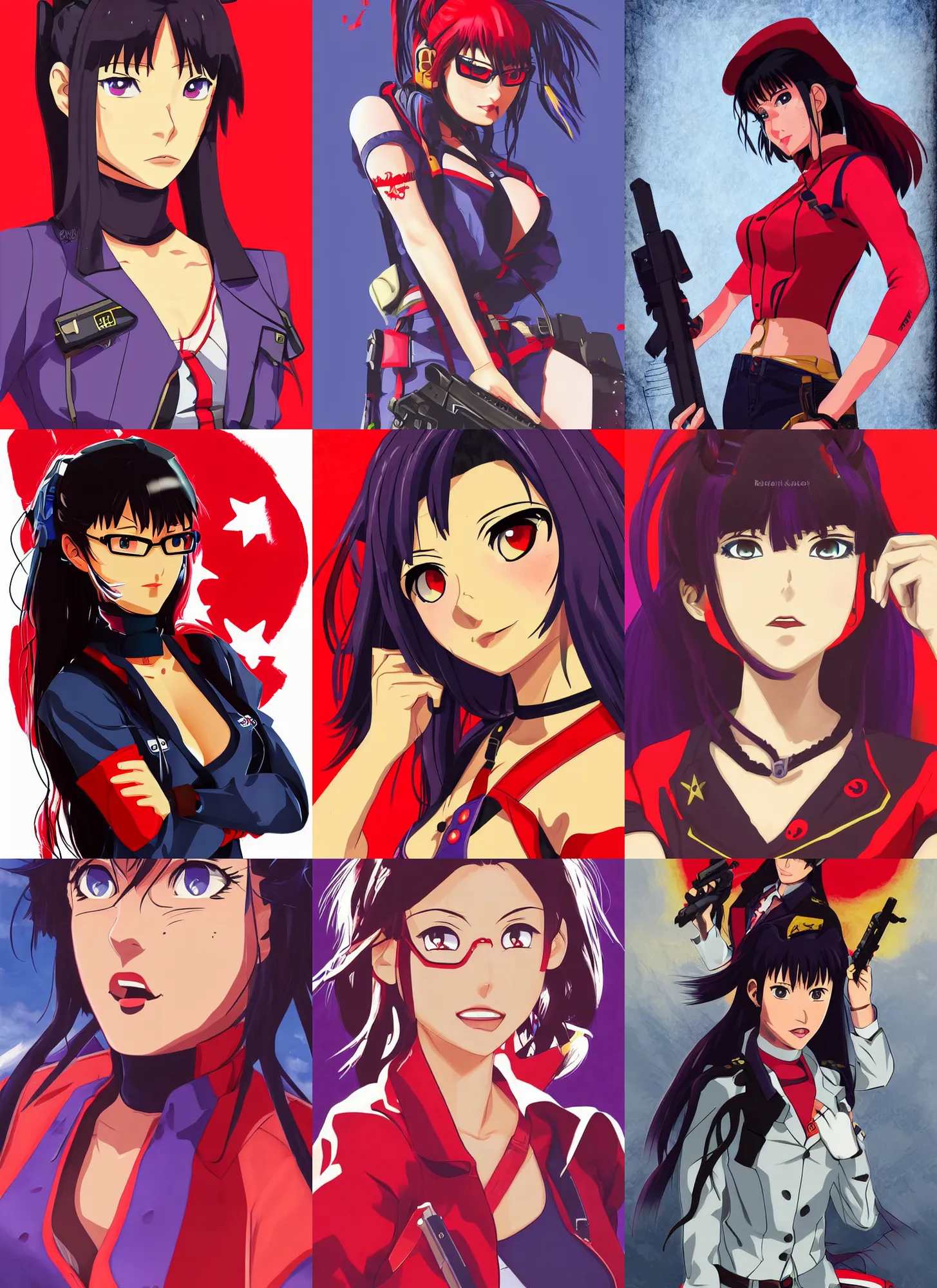 Prompt: misato katsuragi! neon genesis evangelion, red dead redemption art style, rockstar games art, semi realistic anime, portrait, beautiful face, symmetrical face