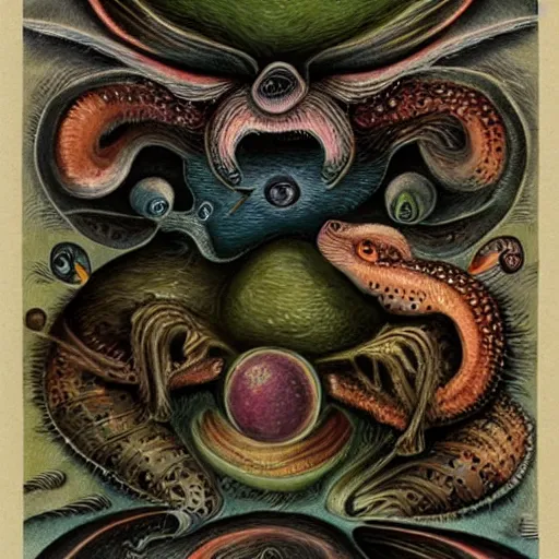 Prompt: surreal bestiary of repressed unconscious emotional creatures
