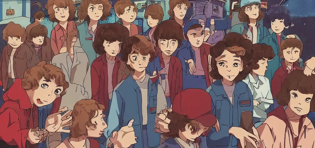 If Stranger Things was an 80s Anime by Humouring the Fates