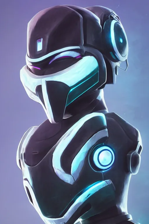 Image similar to epic mask helmet robot ninja portrait stylized as fornite style game design fanart by concept artist gervasio canda, behance hd by jesper ejsing, by rhads, makoto shinkai and lois van baarle, ilya kuvshinov, rossdraws global illumination radiating a glowing aura global illumination ray tracing hdr render in unreal engine 5