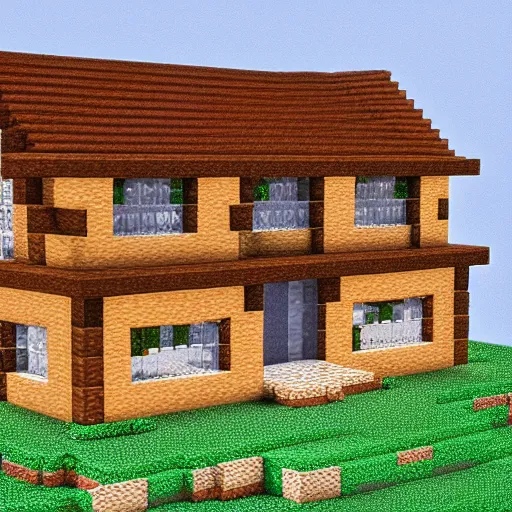 Image similar to new house of Ned Flanders in minecraft, cinematic, realistic, highly detailed, artstation, illustration