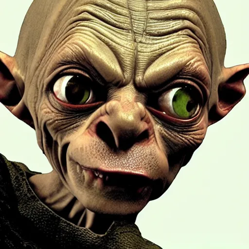 Prompt: handsome gollum, lord of the rings,