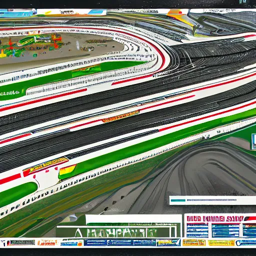 Image similar to a realistic line photo of a f 1 race circuit map