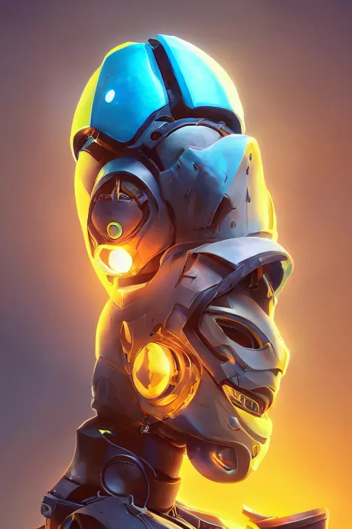 Image similar to epic mask helmet robot ninja portrait stylized as fornite style game design fanart by concept artist gervasio canda, behance hd by jesper ejsing, by rhads, makoto shinkai and lois van baarle, ilya kuvshinov, rossdraws global illumination radiating a glowing aura global illumination ray tracing hdr render in unreal engine 5