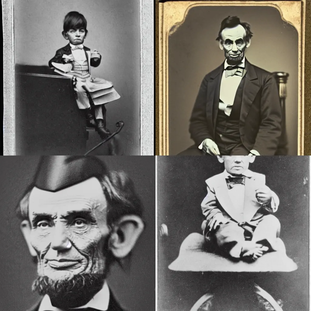 Prompt: baby abraham lincoln, historic photo