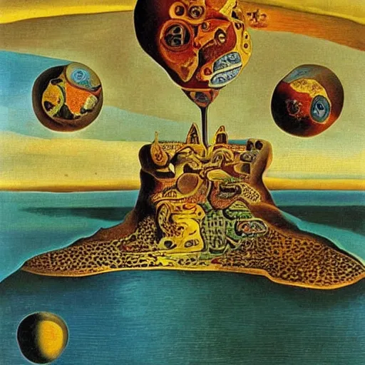 Image similar to planet earth, salvador dali